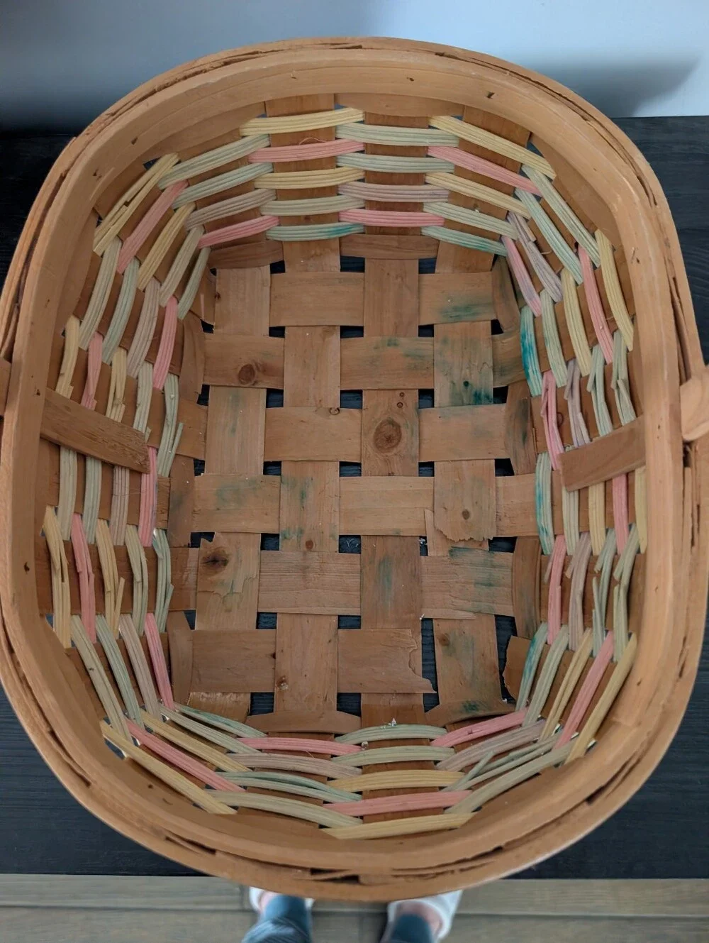 90's Longaberger Spring Woven Basket‎